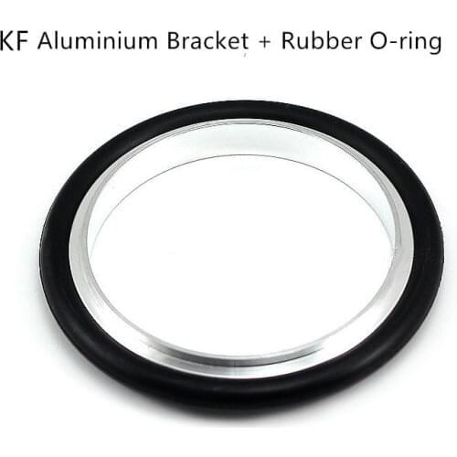 5Pcs Vacuum Flange Fitting Aluminium Center Bracket + Rubber O-ring for KF10 KF16 KF25 KF40 KF50