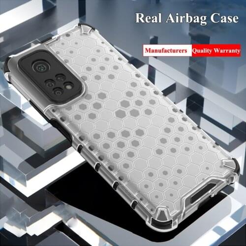 For Xiaomi Mi 10T Pro 10T Lite POCO X3 NFC Redmi 9C Note 10 9S 9 8T 8 Case Hybrid Armor Airbag Honeycomb Shockproof Soft Cover