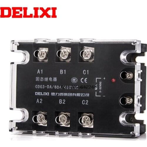 DELIXI 3 Phase Solid State Relay SSR DC-DC CDG3-DA 10A 25A 40A 60A 80A 100A 150A DC Control AC