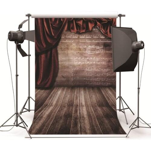 Fond Studio Photography Backdrops Prop Dark Red Curtain Music Wall Vinyl Photo Backgrounds for Photo Studio for Wedding Children