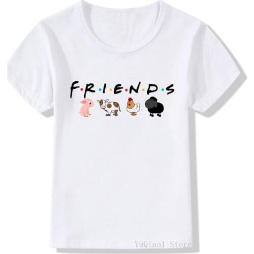Harajuku kawaii letter friends not food animals print funny vegan t shirt cute baby boy girl clothes summer unisex white t-shirt