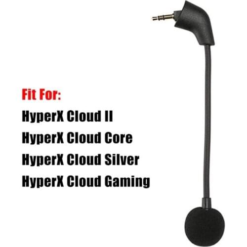 Mini Portable Microphone Earpads Cable Headphone Microphone for HYPERX Cloud II Core Silver Gaming Cloud Alpha S