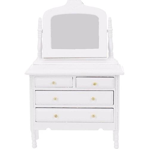1/12 Miniature Dressing Table for Bedroom Furniture (with Drawer