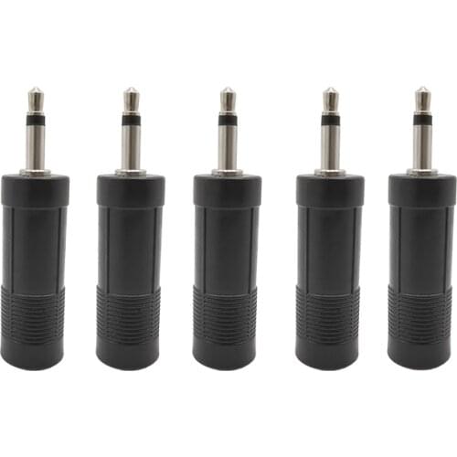 6.35mm Female to 3.5mm Male Mono Audio Connector 3.5 Plug to 6.35 Jack Audio Adapter Converter for Mobile Phone PC Notebook