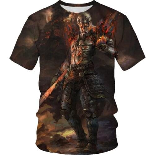 War series characters Summer new 3D printing T-shirt domineering men cool T-shirt large size 6X