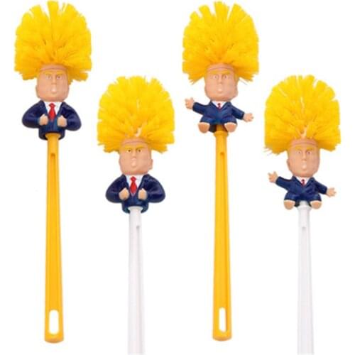 Creative Donald Trump Brush Toilet Supplies Set Brush Holders Wc Original Toilet Paper Bathroom Cleaning Accessories Personality