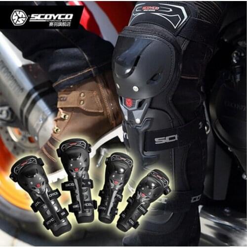 2019 New Scoyco K11 H11 off-road motorcycle racing knee pads elbow pads 4 PCS Moto riding popular brands brace Upgraded Black