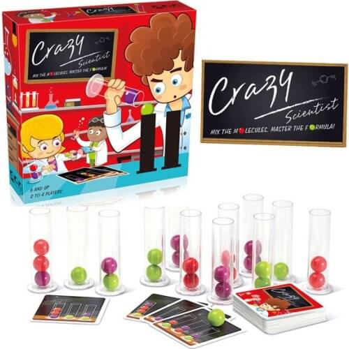 Crazy Scientist Board Game Test Tube Set Logical Thinking for Kids Babies Calculate Skill Training English Version