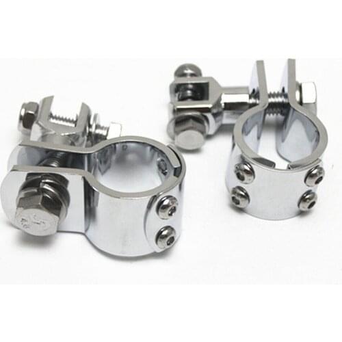 Fit 1''-1.4'' Motorcycle ATV Dirt Bike Chrome Guard Foot Pegs Pedal Mounts Chain Universal Accessories