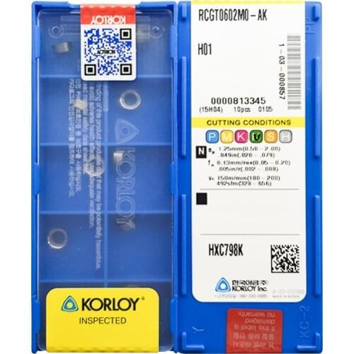 RCGT0602MO-AK H01 100% KORLOY Original carbide insert with the best quality 10pcs/lot free shipping