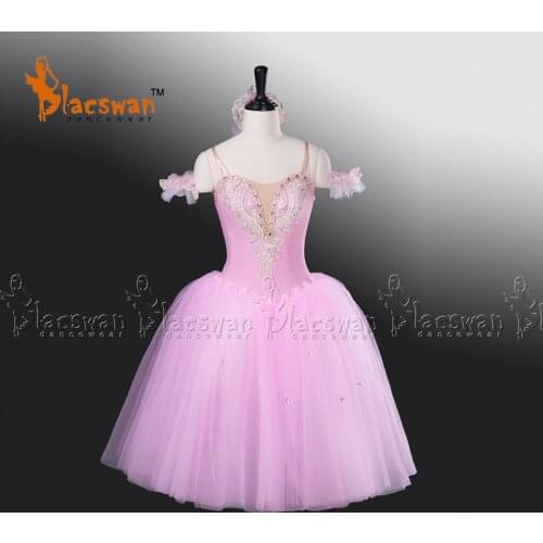 Girls Romantic Tutu Dress Flower Fairy Stage Costumes Pink BT709 6 Layers Soft Tulle Long Tutu Dress Customized Head Piece Tutu