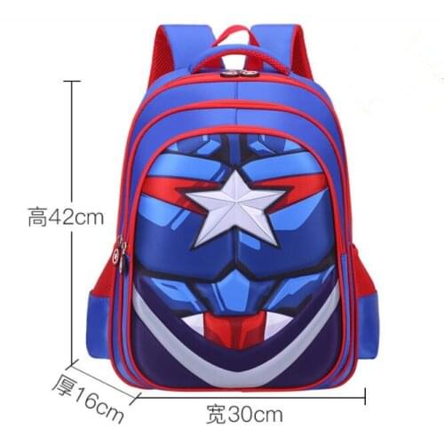 The Avengers Iron Man Captain America Boys Girls Children Kindergarten School bags Teenager Kids Schoolbags Student Backpack