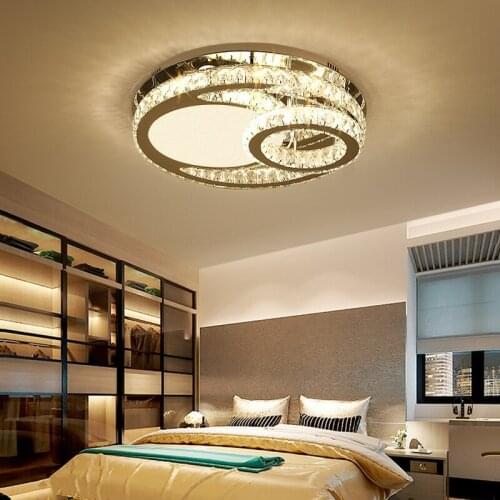 Modern ring luxury K9 crystal LED ceiling light Residential lighting Living room bedroom study dining room ceiling lamp