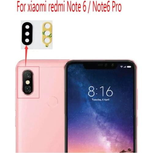 2pcs For xiaomi redmi note 6 / note6 pro Camera Glass Lens Back Rear Camera Glass Lens with Glue Replacement Repair Spare Parts