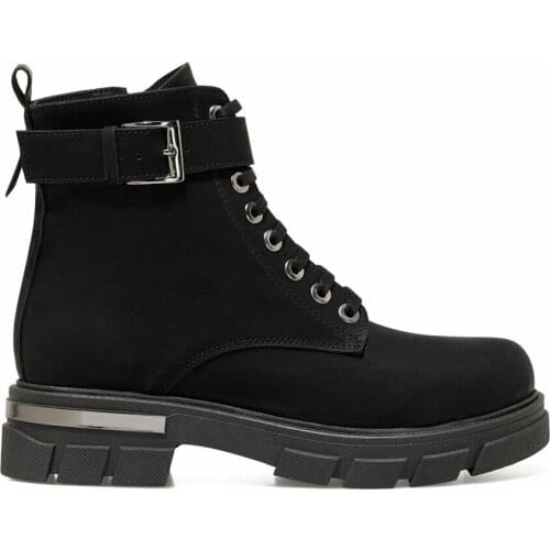 Spring 2021 Women Black Military Style Synthetic Leather Genuine Military Style