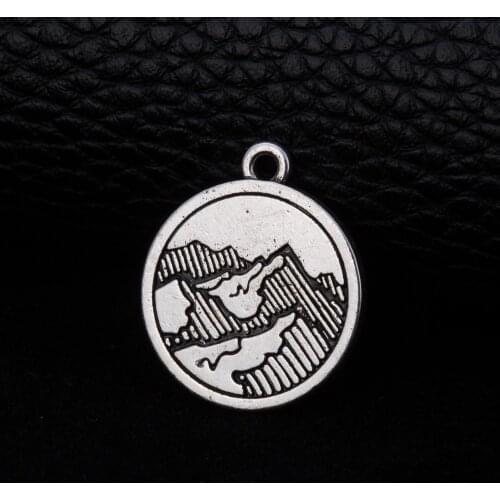 Zinc Alloy Vintage Mountain Custom Charm
