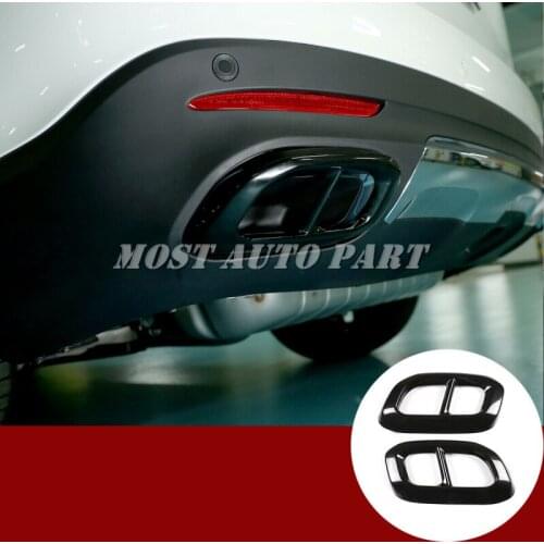 V8 LOOK Stainless steel Rear Exhaust Muffler Tail Pipe Cover For Benz GLC Class X253 C253 2020 GLC300 GLS Class X167 2020 GLS45