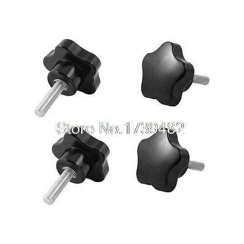 Replacement M8 x 30mm Star Shape Clamping Knob Grip 45mm Diameter 4pcs