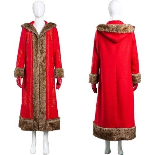 The Christmas Chronicles 2 Mrs. Claus Cosplay Costume Women Coat Halloween Carnival Suit