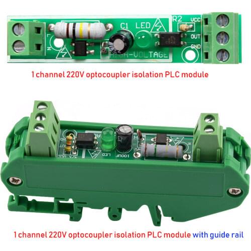 1-Bit AC 220V Optocoupler Isolation Module Voltage Detect Board Adaptive For Isolamento Fotoaccoppiatore Adapter PLC 24V Level