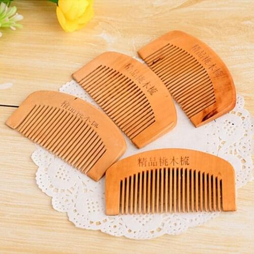 1PC Pocket Wooden Comb Natural Green Sandalwood Super Narrow Tooth Wood Combs No Static Lice Beard Comb Hair Styling