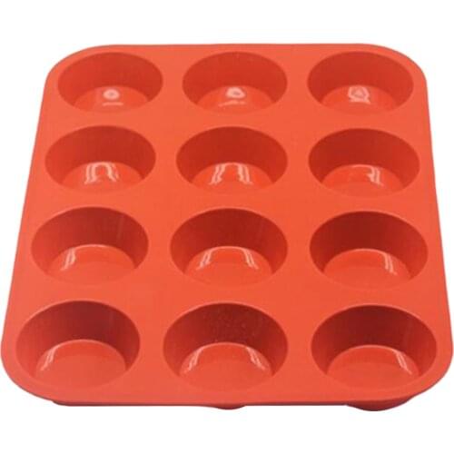 12 Cup Silicone Muffin Cupcake Moulds/Trays-Non Stick-Dishwasher & Oven Safe