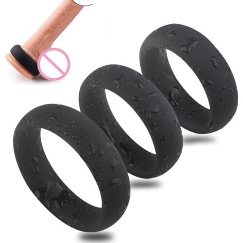 3 Sizes Silicone Cock Ring Penis Enhance Erection Ejaculation Delay Sex Toys for Men Cockring Ring Adult Sex Products Shop