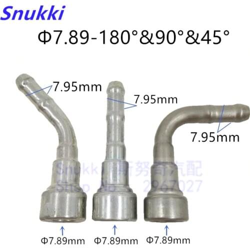 7.89mm 7.89 SAE 5/16 Fuel pipe fittings Metal Fuel line quick connector 45 degree for car 2pcs a lot for car