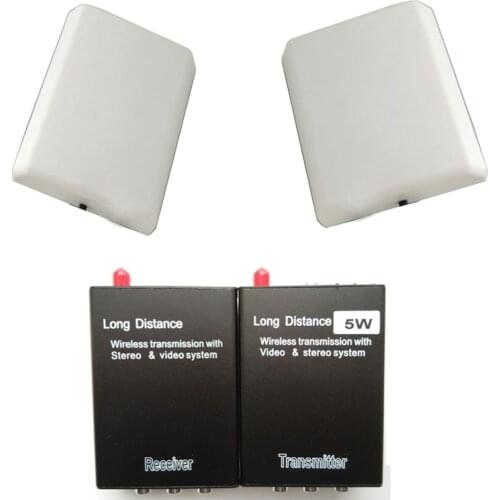 70 Floors Elevator Shaft CCTV Monitor 5W 2.4G Wireless Transceiver Lift Video Transmitter CATV Amplifier With Panel Antenna