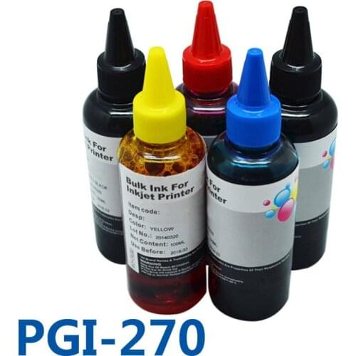 500ml PGI270 CLI271 Bulk Ink Refill Kits Dye Ink For Canon PIXMA MG5720 MG5721 MG5722 MG6820 MG6821 MG6822 Printer Ink pgi-270