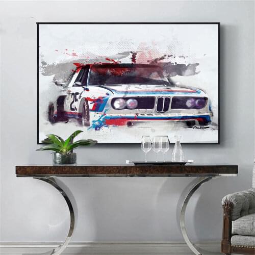 E30 M3 CSL Batmobile Vintage Classic Car Poster Print On Canvas Painting Home Decor Wall Art Picture For Living Room