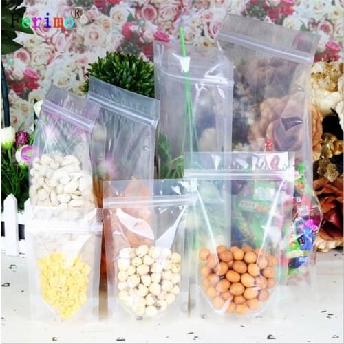 Ferimo 100pcs 9*13 cm + 3 self-reliance self-sealing transparent bag jewelry packaging specialty food packaging bag chain bag
