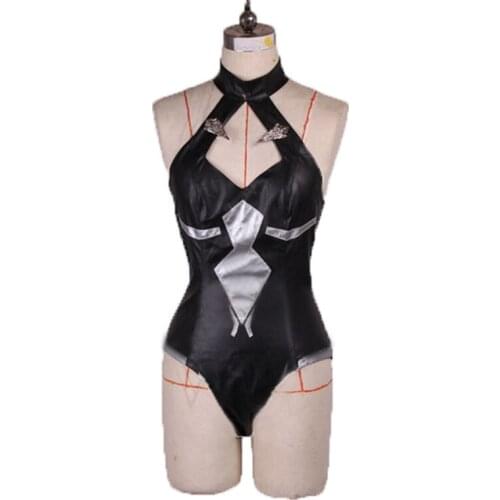 Hyperdimension Neptunia Noire Black Heart Cosplay Clothing Cos Costume with gloves and socks,Customized Accepted