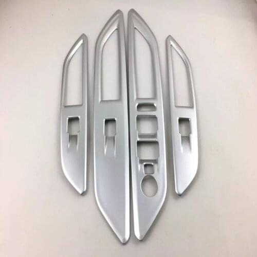 LHD For Peugeot 3008 GT 2 2nd 2017 Car Chrome Styling ABS/Stainless Window Switch Cover Window Control Panel Trim Accessories