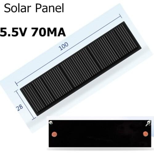 Mono Solar Panel 5V 70MA for DIY Toy/Solar Lawn Light Sensor Lights/ Solar Flashlight 5.5V