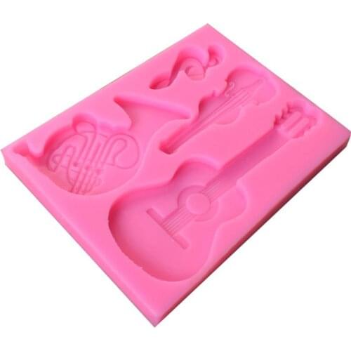 Musical Instruments Resin Mold Guitar Violin Keychain Pendant Epoxy Resin Mold A0NF