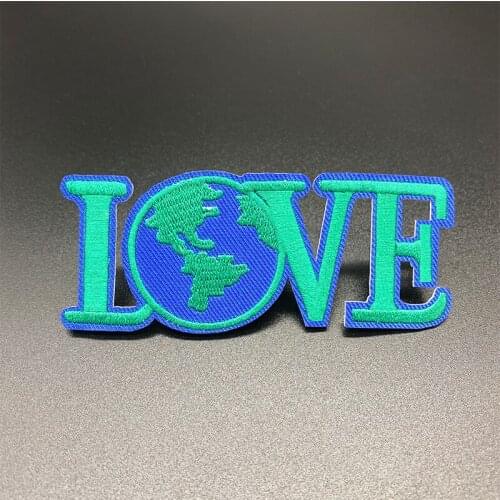 LOVE (Size:10x4cm) Iron On Patch Sewing On Embroidered Applique Fabric for Jacket Badge Clothes Stickers