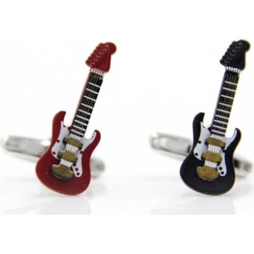 Newest Fashion Cufflinks Funny Guitar Design Cuff Links Shirt Buttons Business Cufflinks Mens Gift Jewelry Accessory 10pairs