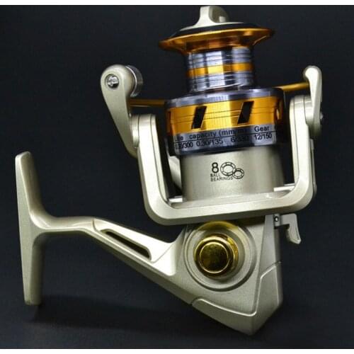 Brand New 3000 Spinning Reel Fishing Reel 8 Bearings Sea Rod wheel Rock Fishing wheel Metal Cup head Left/Right Hand GT 5.2:1