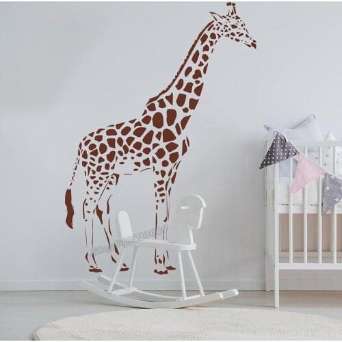 Huge Giraffe Animal Wall Decal Safri Giraffe Decal-Jungle Animal Africa Giraffe Deer Vinyl Wall Sticker Baby Nursery Decor C759