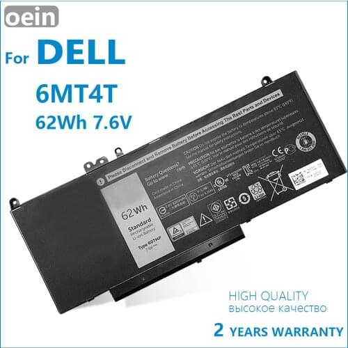 Oein Genuine 6MT4T Laptop Battery For Dell Latitude E5470 E5570 Notebook 15.6" M3510 TXF9M 79VRK 07V69Y 7V69Y 7.6V 62WH