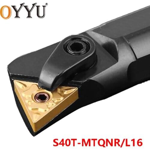 OYYU S40T-MTQNR16 S40T-MTQNL16 Internal Lathe Cutting Shank 40mm MTQNR MTQNL Turning Tool Holder Carbide Inserts Arbor