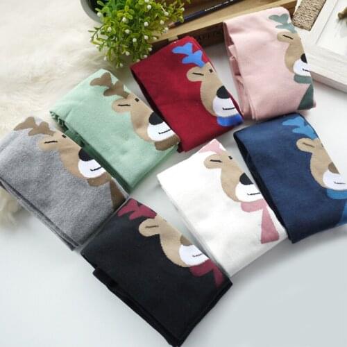Christmas theme Suitable for 8-10 years Cotton underwear fall and winter Kids Girl Infants The elk pantyhose Collocation use