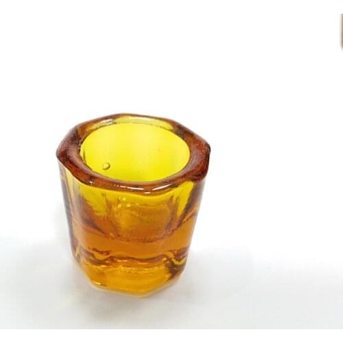 Dental Octagonal Stirring Cup Glass Cup Mixing Bowl Dappen Dish