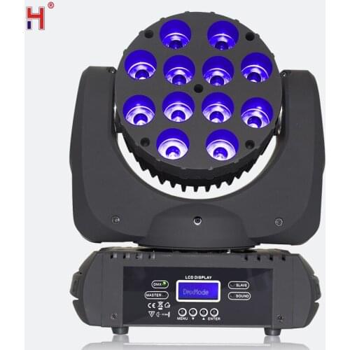 12x12w Led Big Bee Eyes Moving Head Light RGBW Beam Wash Lighting 11/15 Dmx Channels