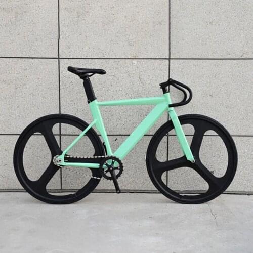 Fixed Gear Bike 700C Muscular Aluminum Alloy Frame 48cm 52cm 56cm Track Bicycle With Double 3 Spoke Wheel V-Brake Street Cycling