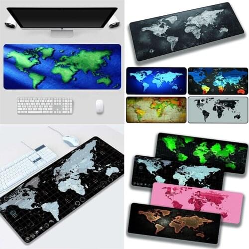Waterproof Large Gaming Mouse Pad 900x400 Keyboard World Map Desk Mat Accessories Computer & Office