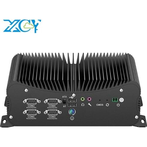 Mini PC Intel Core i7 10510U 6*DB9 RS232/422/485 Industrial 2*Gigabit Ethernet WiFi Bluetooth 6USB LPT PS/2 HDMI VGA 4G SIM GPIO