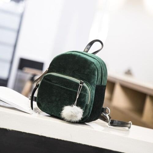 Women Backpack Preppy Style School Bags Soft Fabric Travel Backpack Corduroy Bookbag For Teenage Girls Small Backpack