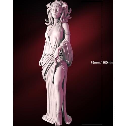1/24 75mm 1/18 100mm Resin Model Kits Medusa Queen Snake Unpainted No Color RW-138